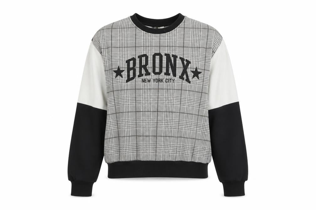 H&M  Womens Black Check  Pullover Jumper Size S