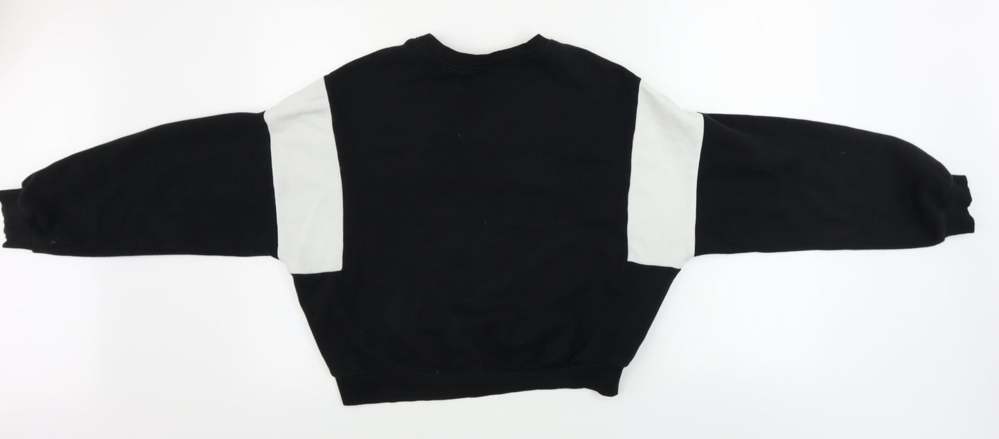 H&M  Womens Black Check  Pullover Jumper Size S