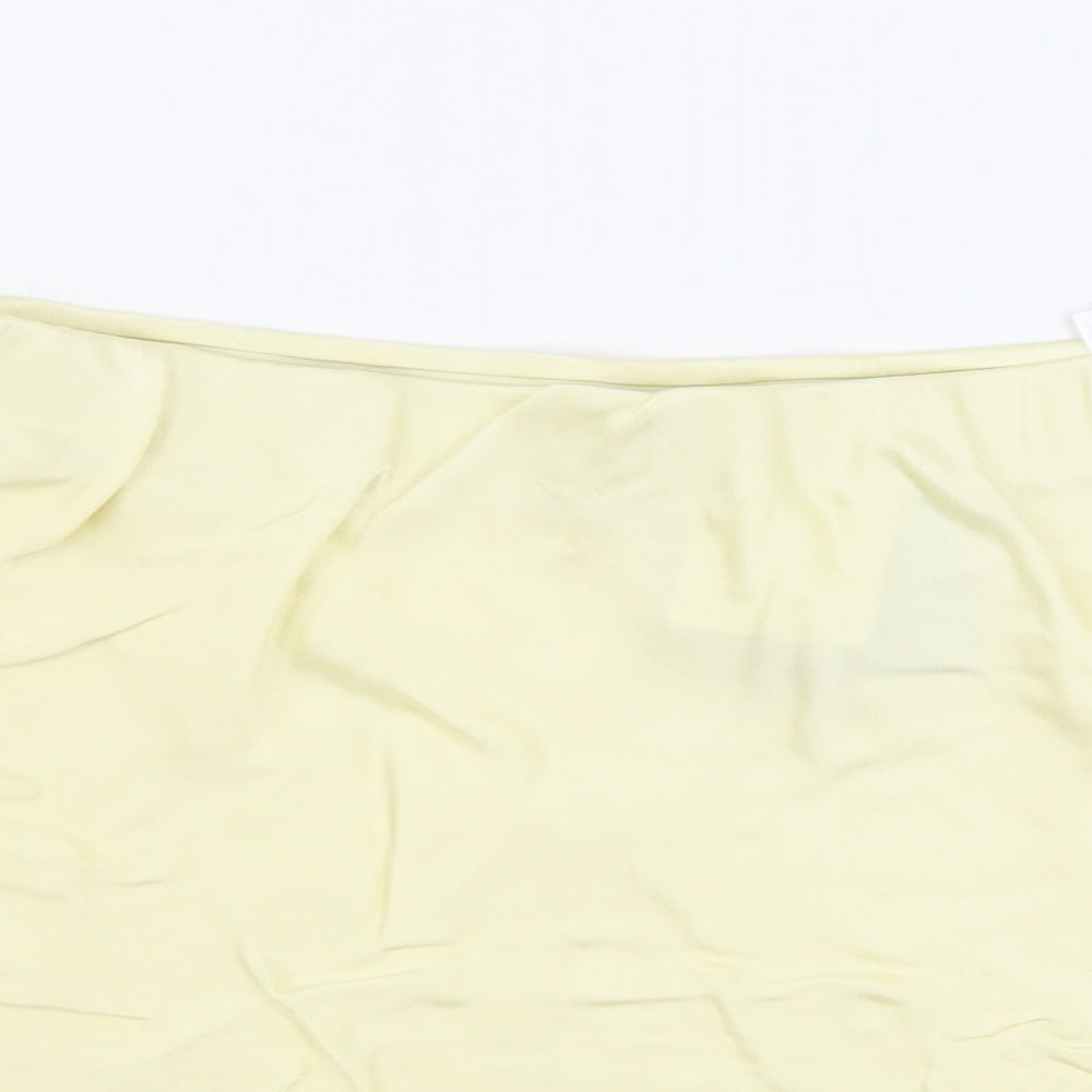 H&M  Womens Yellow   A-Line Skirt Size L