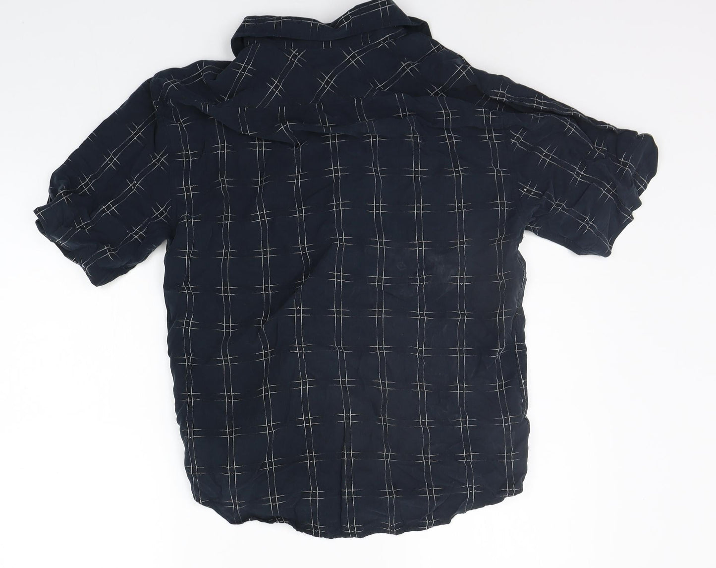 NEXT Mens Black Check   Button-Up Size S