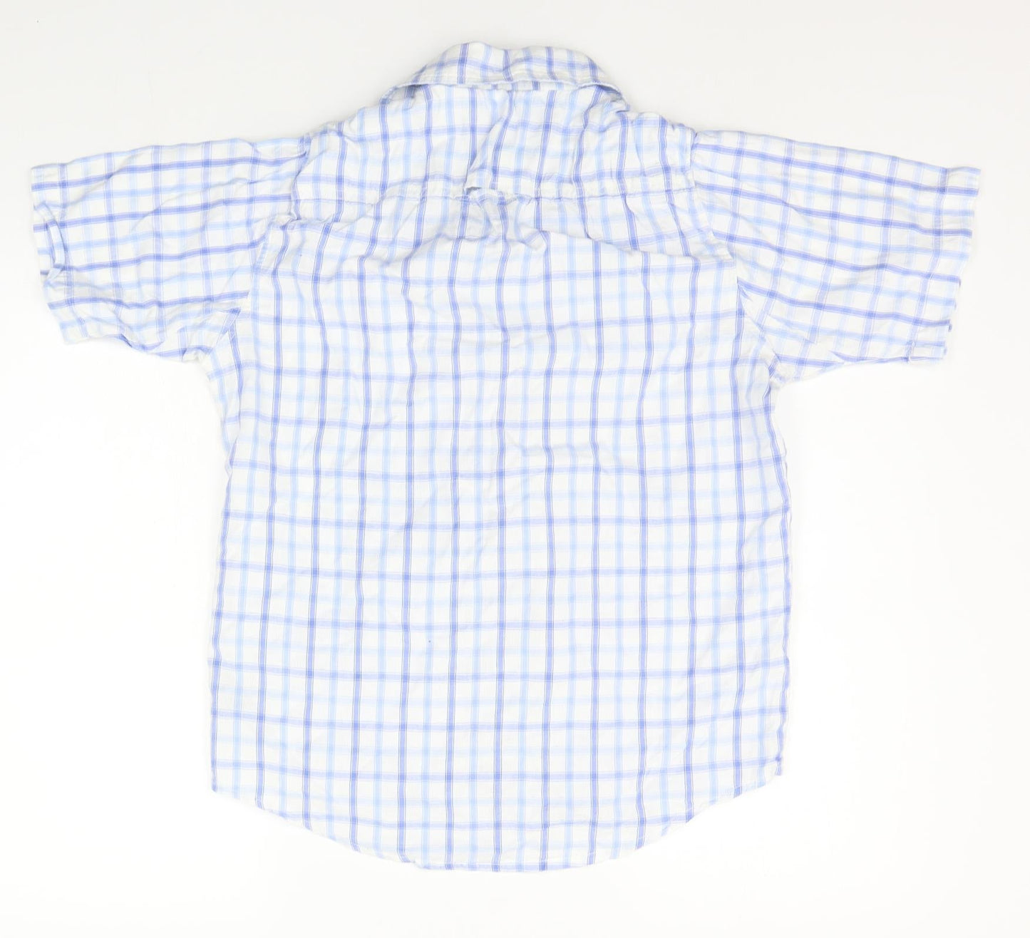 DC Mens White Check   Button-Up Size S
