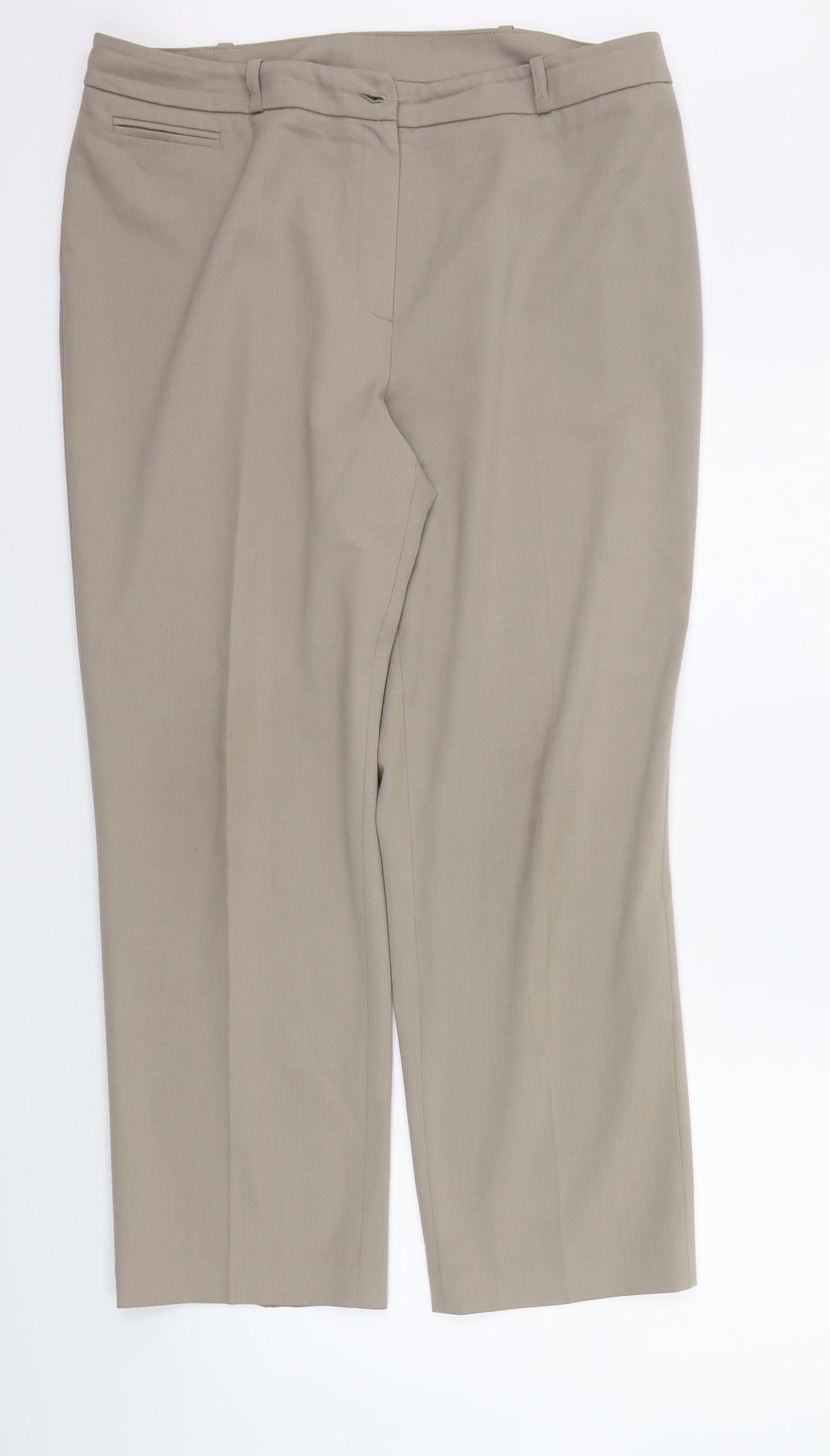 Artigiano Womens Beige   Trousers  Size 16 L26 in