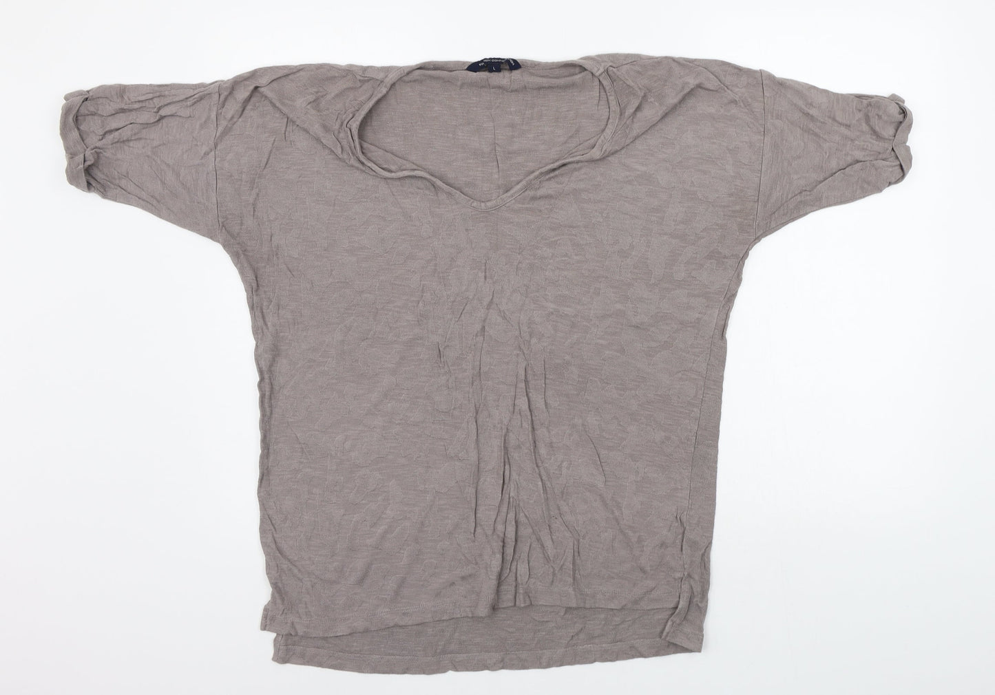 French Connection Womens Grey Geometric  Pullover Jumper Size L
