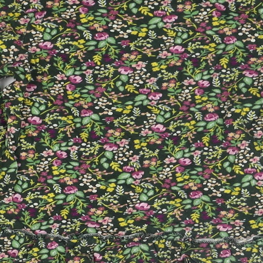 TU Girls Green Fair Isle  T-Shirt Dress  Size 3-4 Years