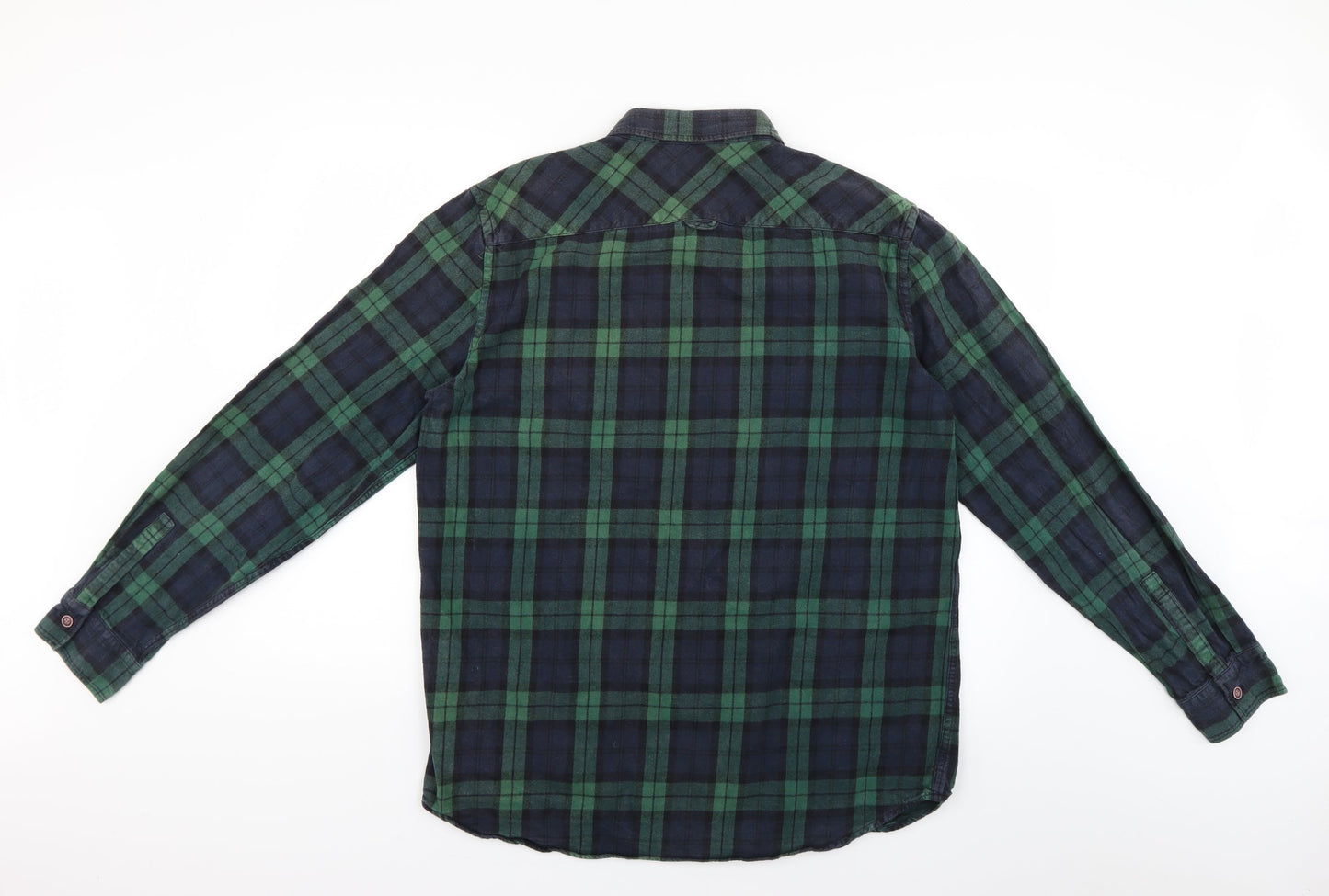 La Redoute Mens Blue Check   Button-Up Size 17