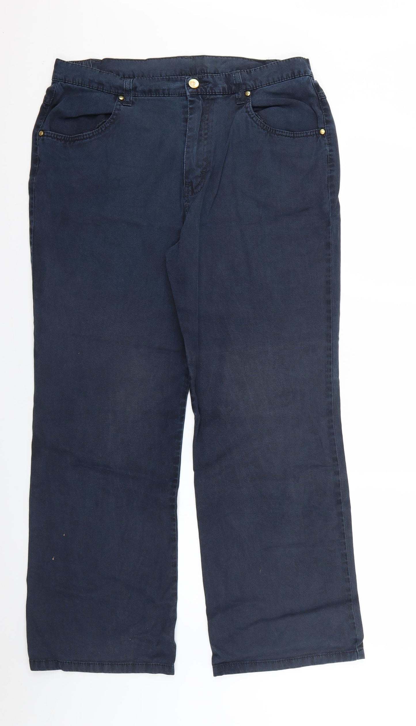 Marks & Spencer Womens Blue   Straight Jeans Size 14 L26.5 in