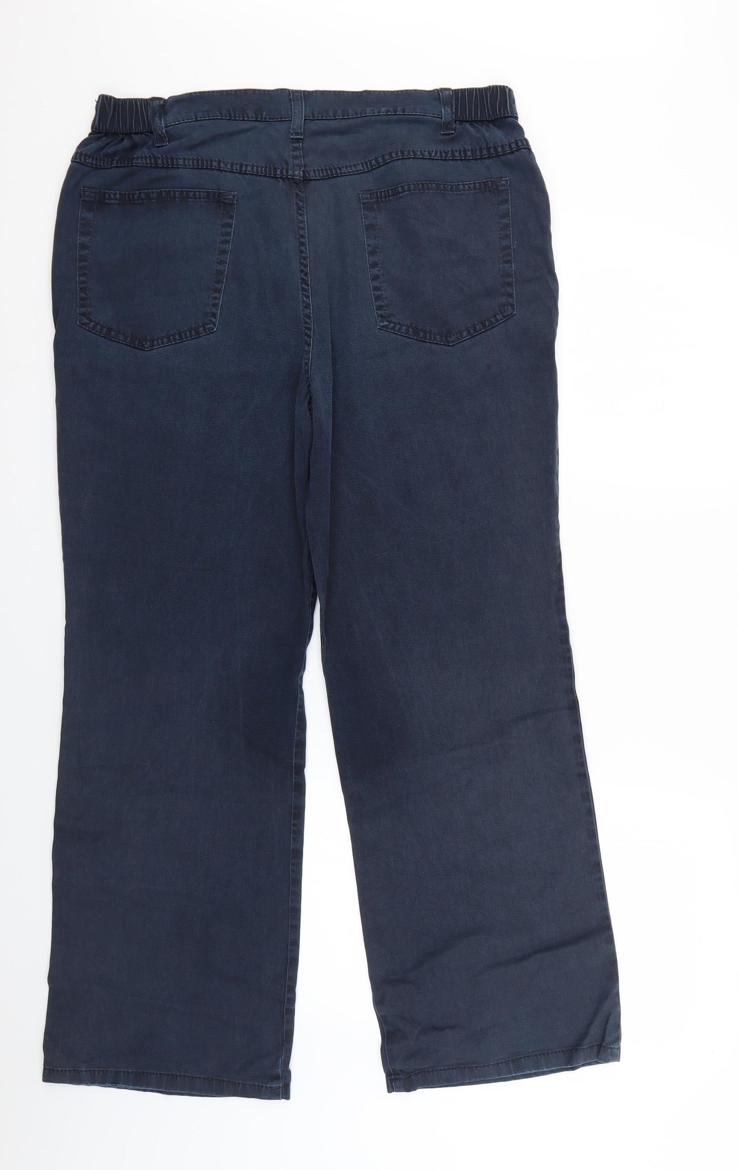 Marks & Spencer Womens Blue   Straight Jeans Size 14 L26.5 in