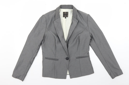 NEXT Womens Beige Argyle/Diamond  Jacket Blazer Size 12