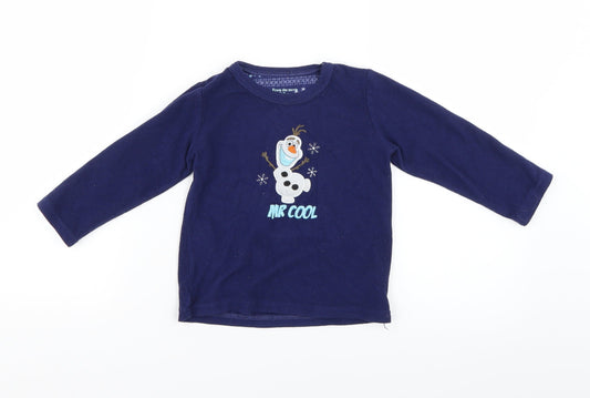 Primark Girls Blue Geometric  Top Pyjama Top Size 3-4 Years  - Frozen