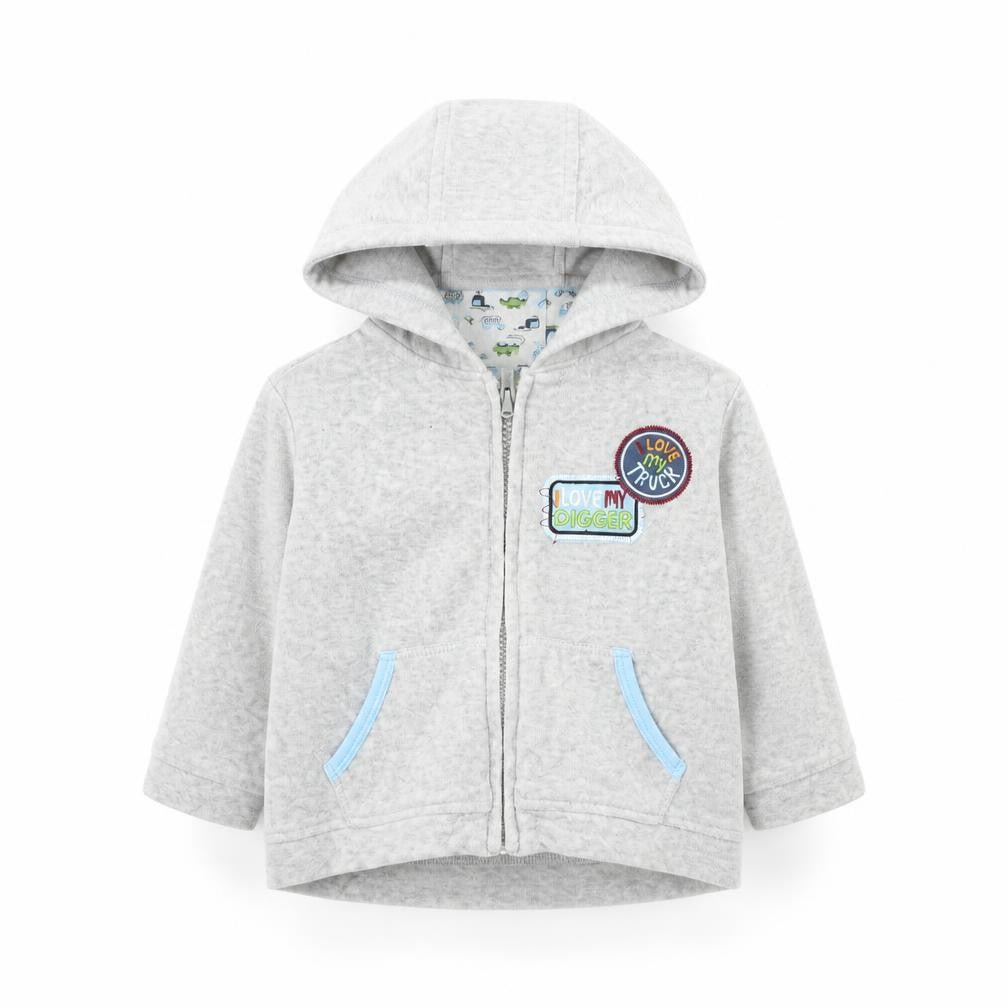 Front view of Cherokee Baby Grey Jacket, size 12, Months