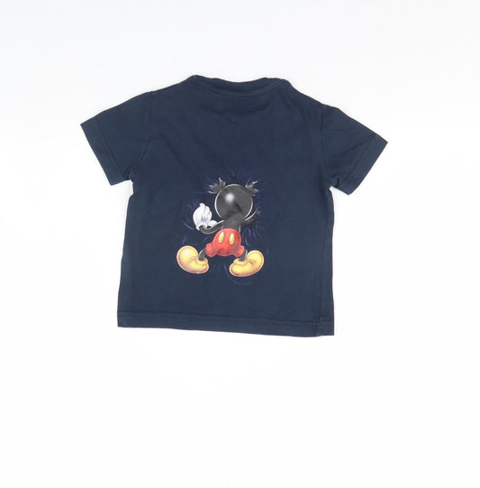 Disney land paris Boys Blue   Basic T-Shirt Size 2 Years  - Mickey mouse
