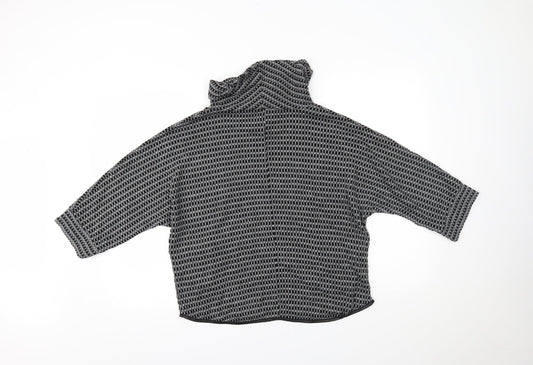 Preworn Womens Grey Polka Dot  Basic Blouse Size 8