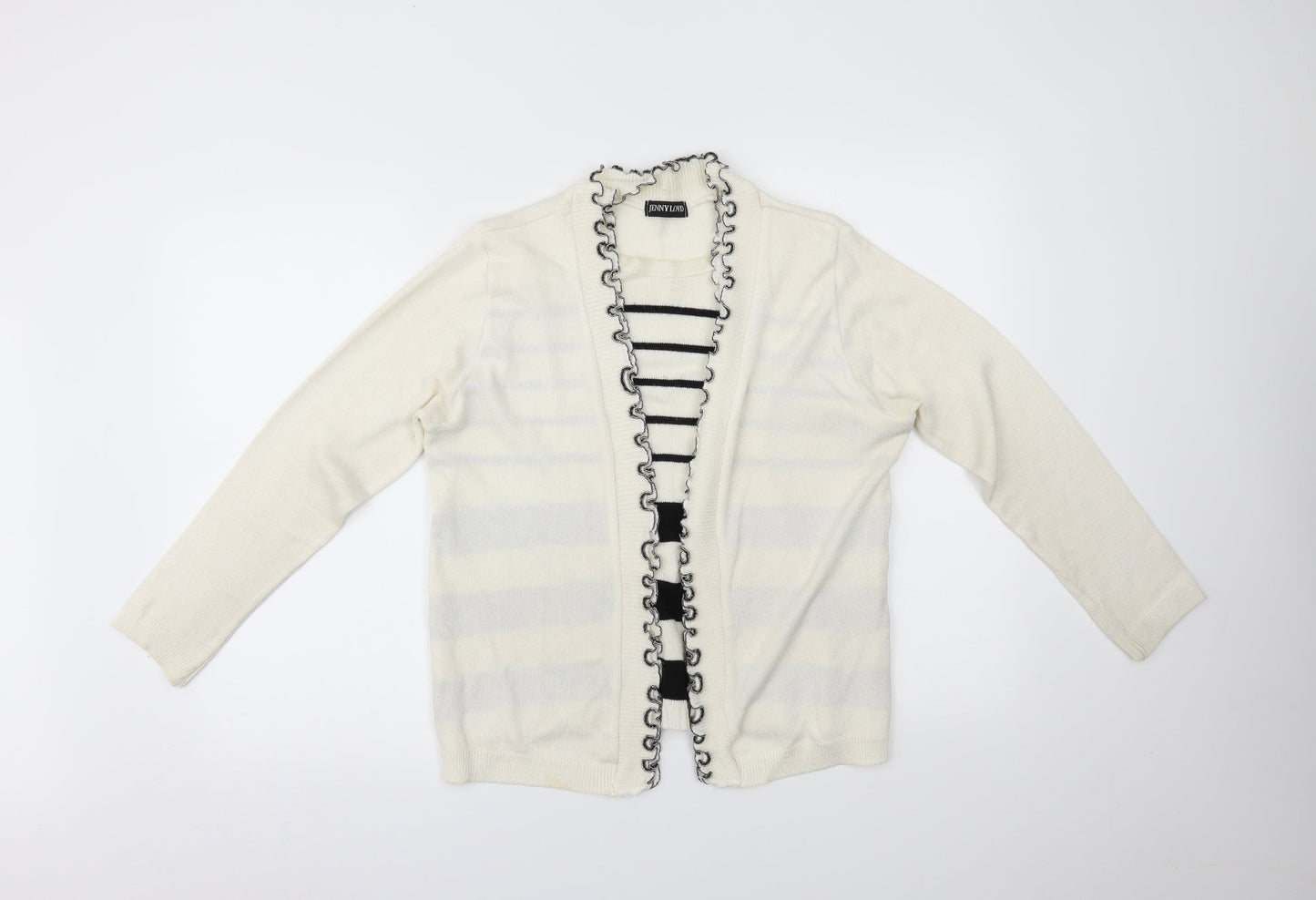 Jenny Loyd Womens Ivory Striped  Pullover Jumper Size 6