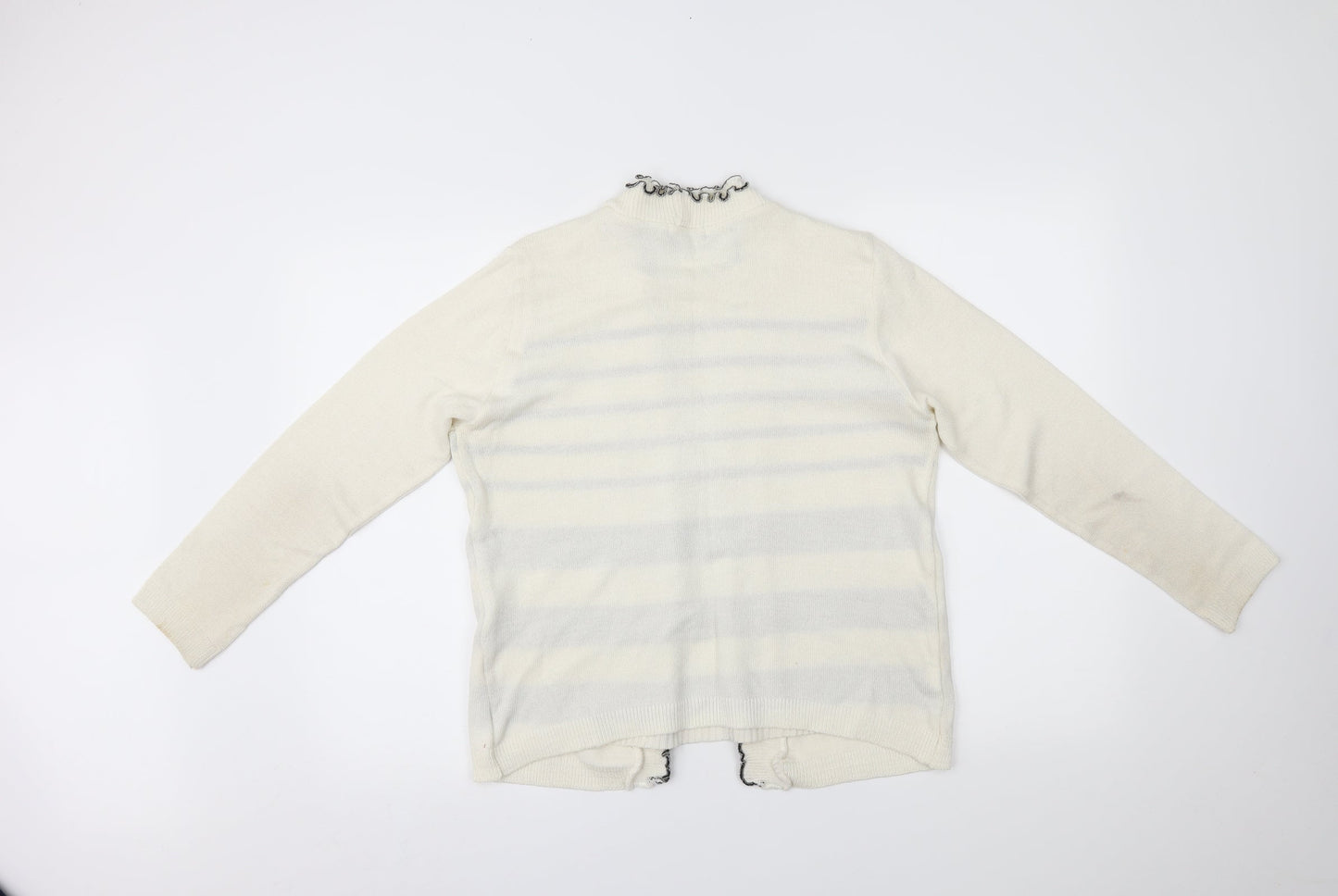 Jenny Loyd Womens Ivory Striped  Pullover Jumper Size 6