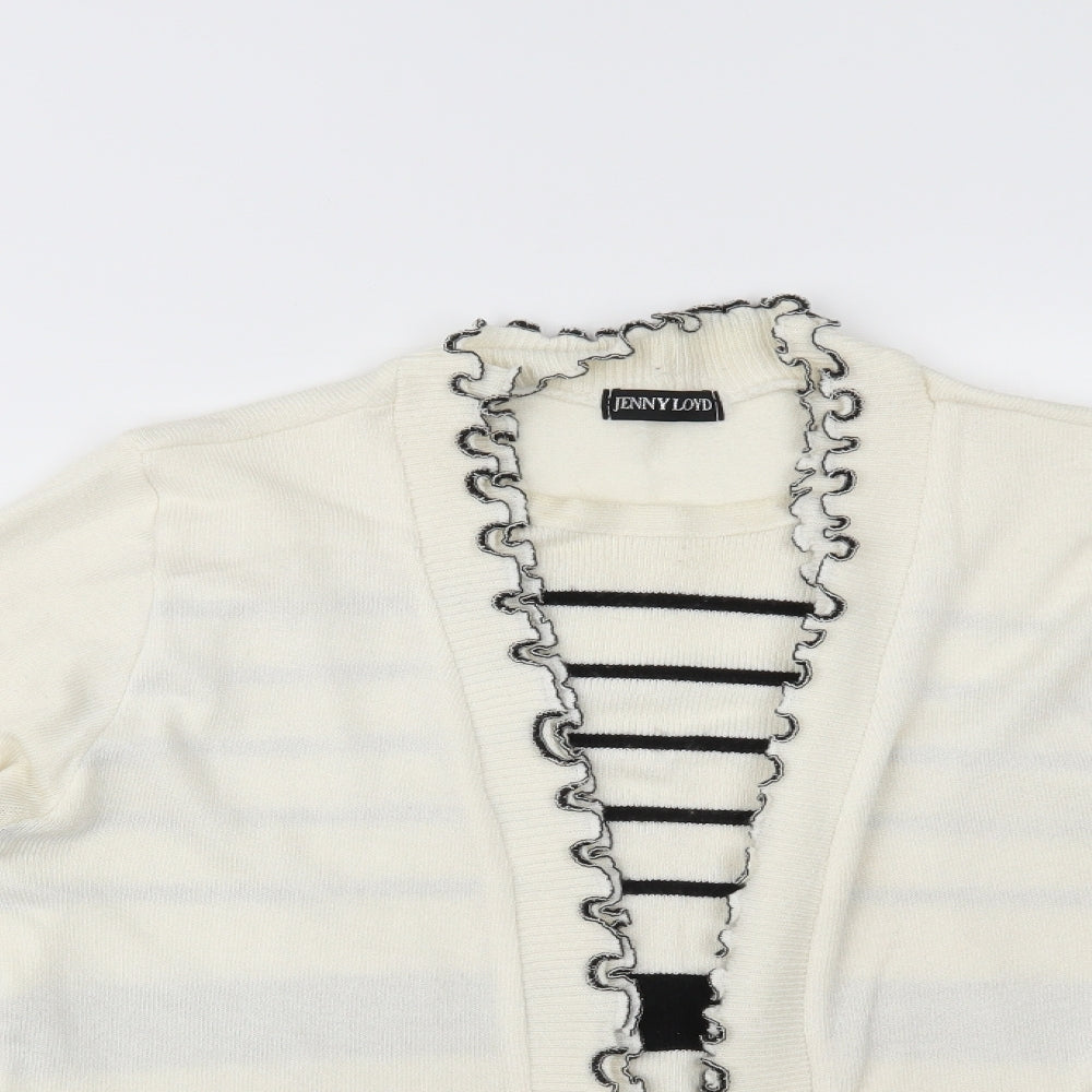 Jenny Loyd Womens Ivory Striped  Pullover Jumper Size 6