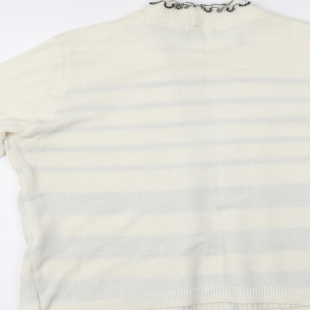 Jenny Loyd Womens Ivory Striped  Pullover Jumper Size 6