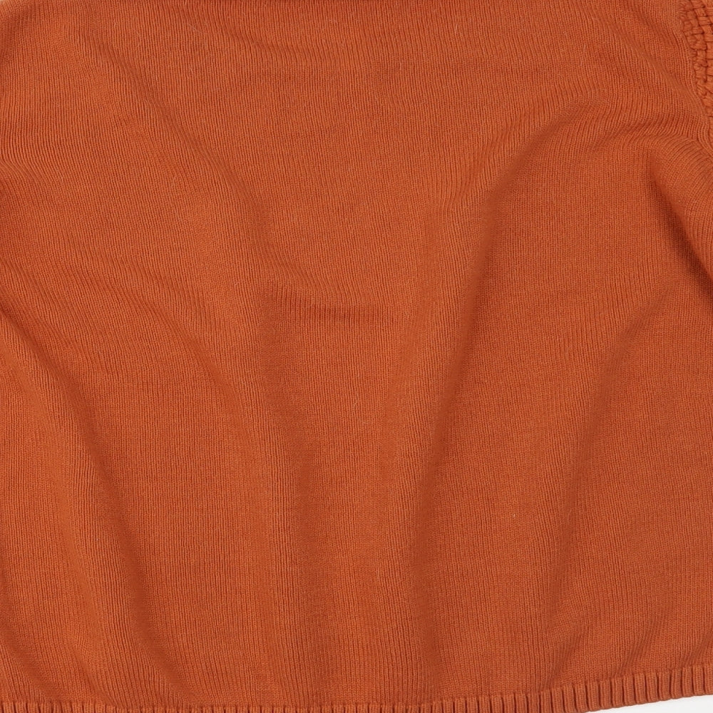 Isle Essentials Womens Orange   Pullover Jumper Size L