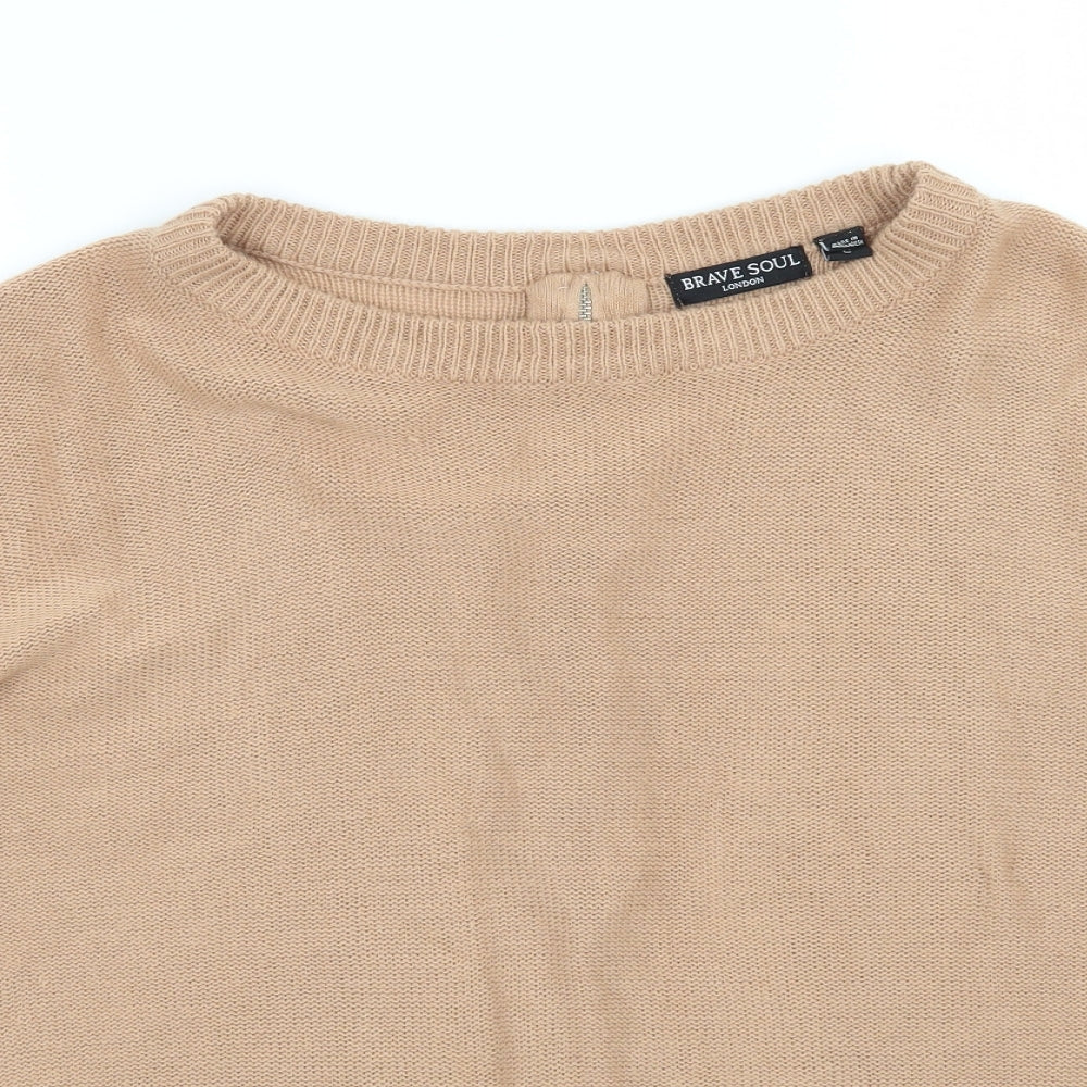 Brave Soul Womens Brown   Pullover Jumper Size S