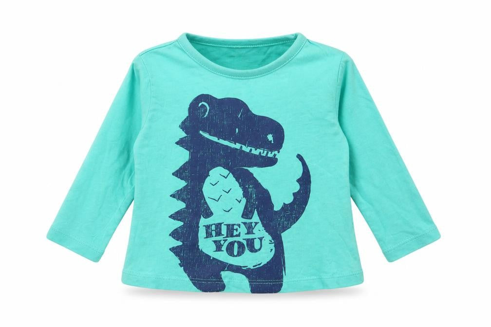 Front view of Preworn Baby Green Basic T-Shirt, size 6-9, Months