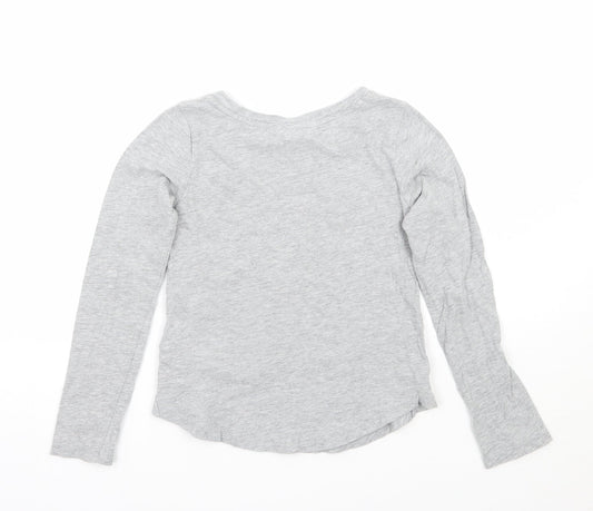 Gap Girls Grey   Basic T-Shirt Size 7 Years