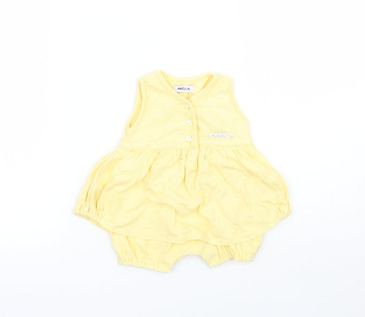 Arbella Girls Yellow   Babygrow One-Piece Size 0-3 Months