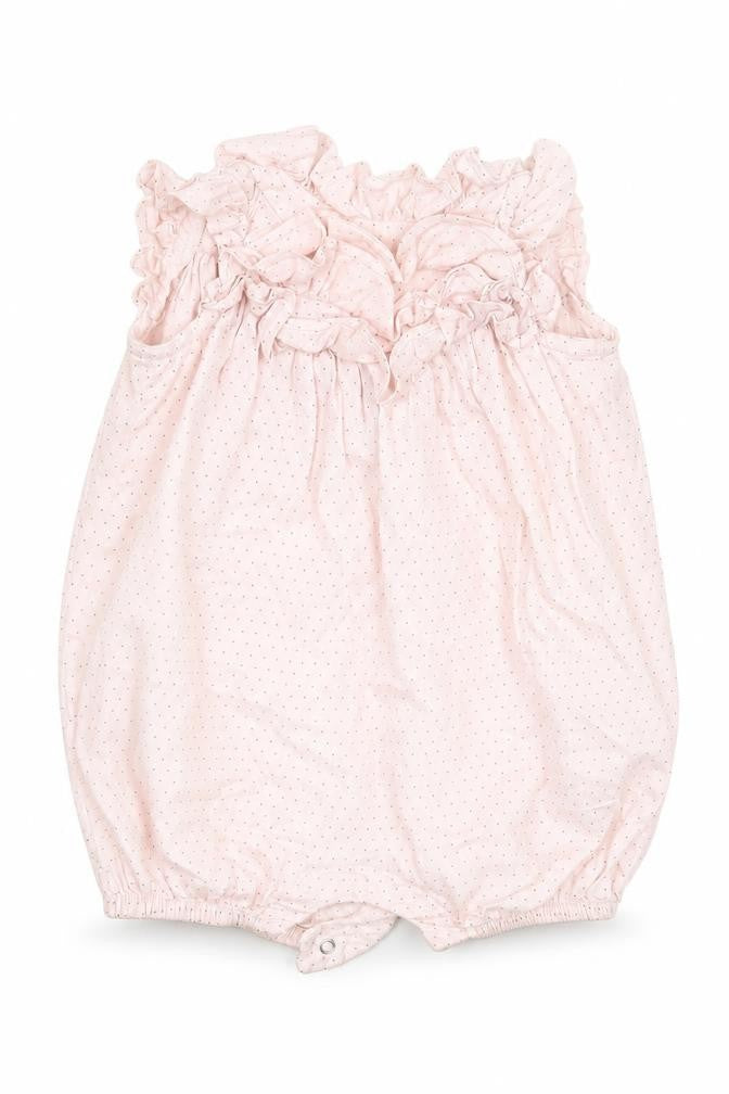 Front view of Baby Gap girls’ pink babygrow one-piece, size 3-6, months