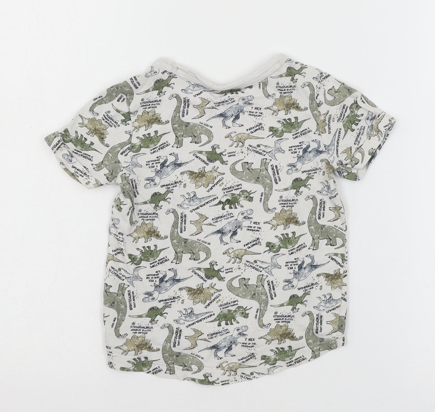 Nutmeg Baby Multicoloured Geometric Jersey Basic T-Shirt Size 12-18 Months  - Dinosaur