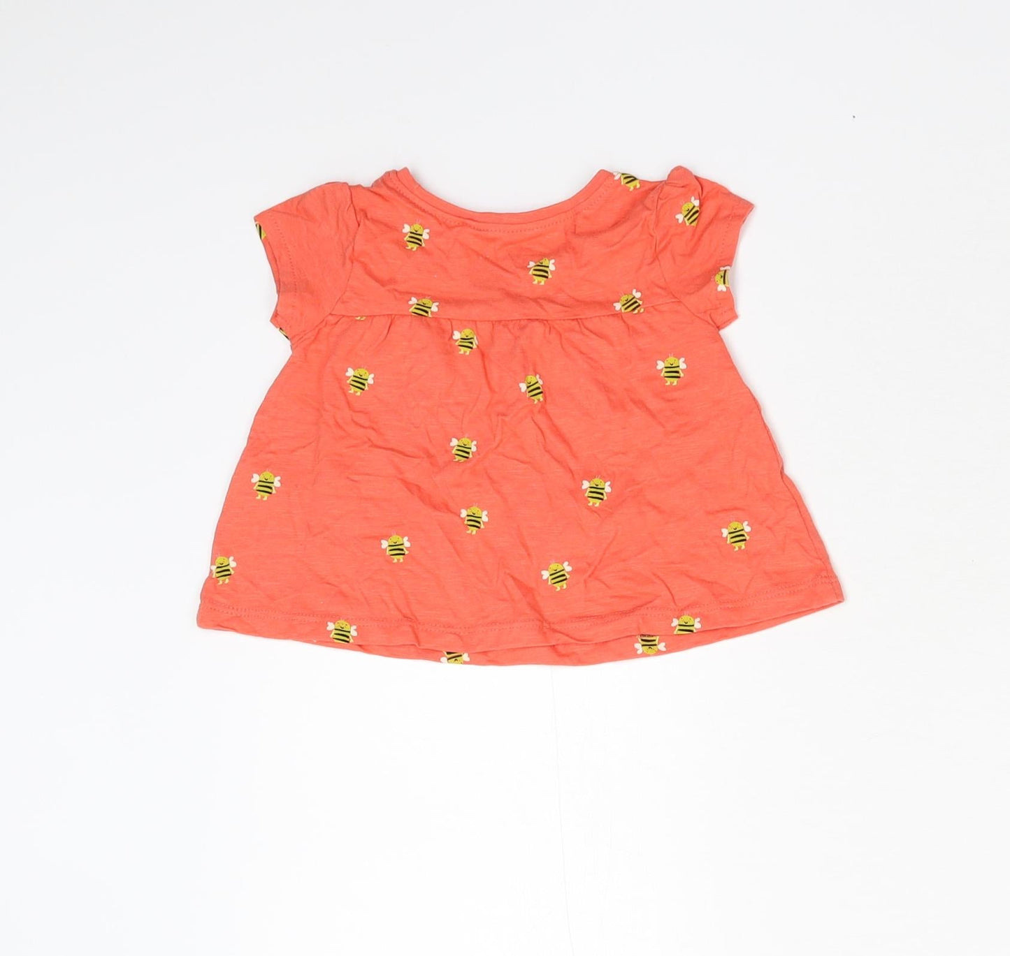 NEXT Girls Orange   Basic T-Shirt Size 6-9 Months
