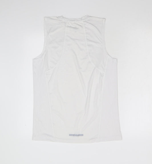 Work Out Womens White   Basic Tank Size M