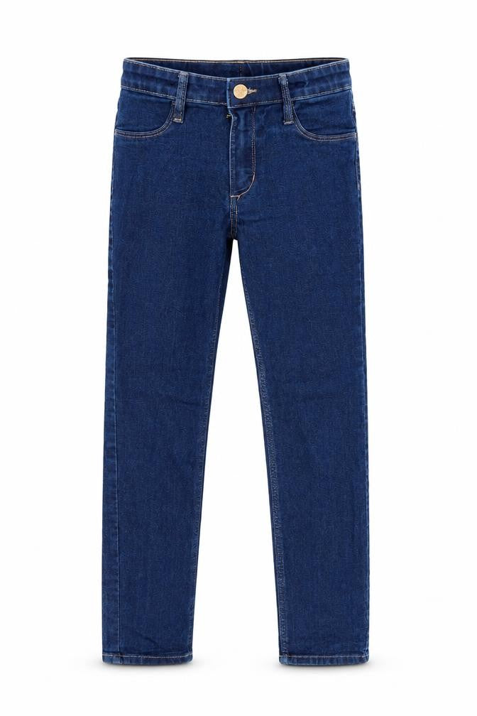 Front view of Denim Co girls’ blue skinny jeans, size 9-10, years - denim co girls jeans
