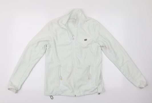 Preworn Womens White   Windbreaker Jacket   - Fleece