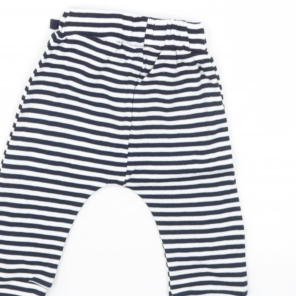 Very Girls Blue Striped  Sweatpants Leggings Size 3-6 Months