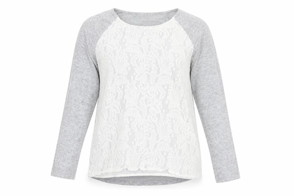 Front view of Atmosphere women’s multicoloured floral jumper, size UK 10