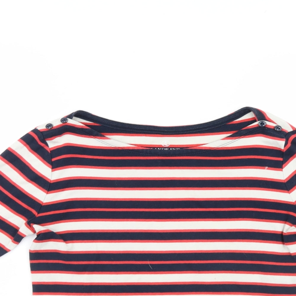 Lands End Womens Multicoloured Striped  Pullover Jumper Size S