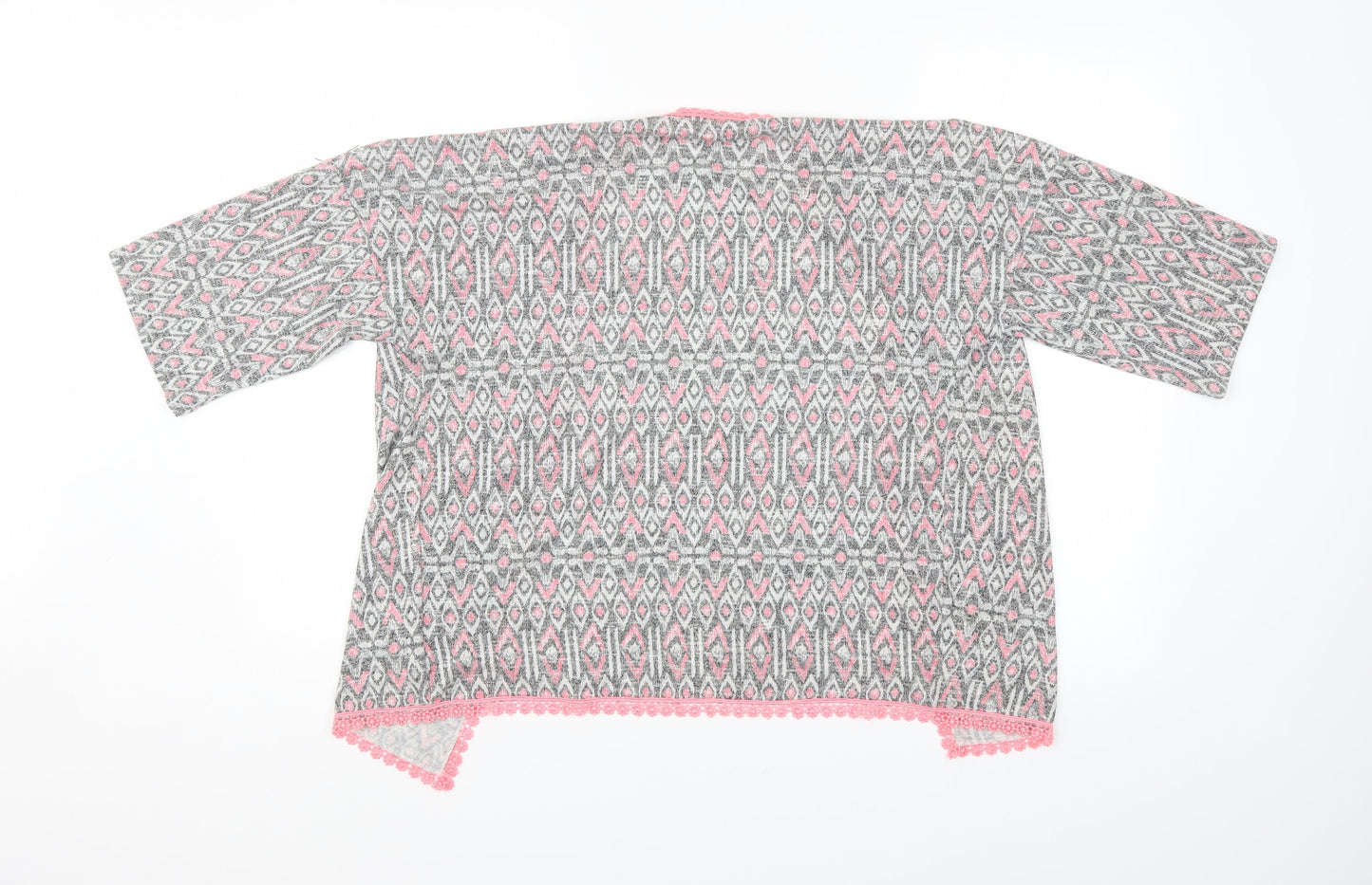 YD Girls Multicoloured Argyle/Diamond  Cardigan Jumper Size 10-11 Years