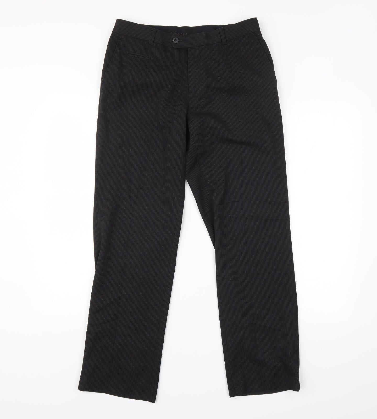 NEXT Womens Black Striped  Trousers  Size 30 in L28 in