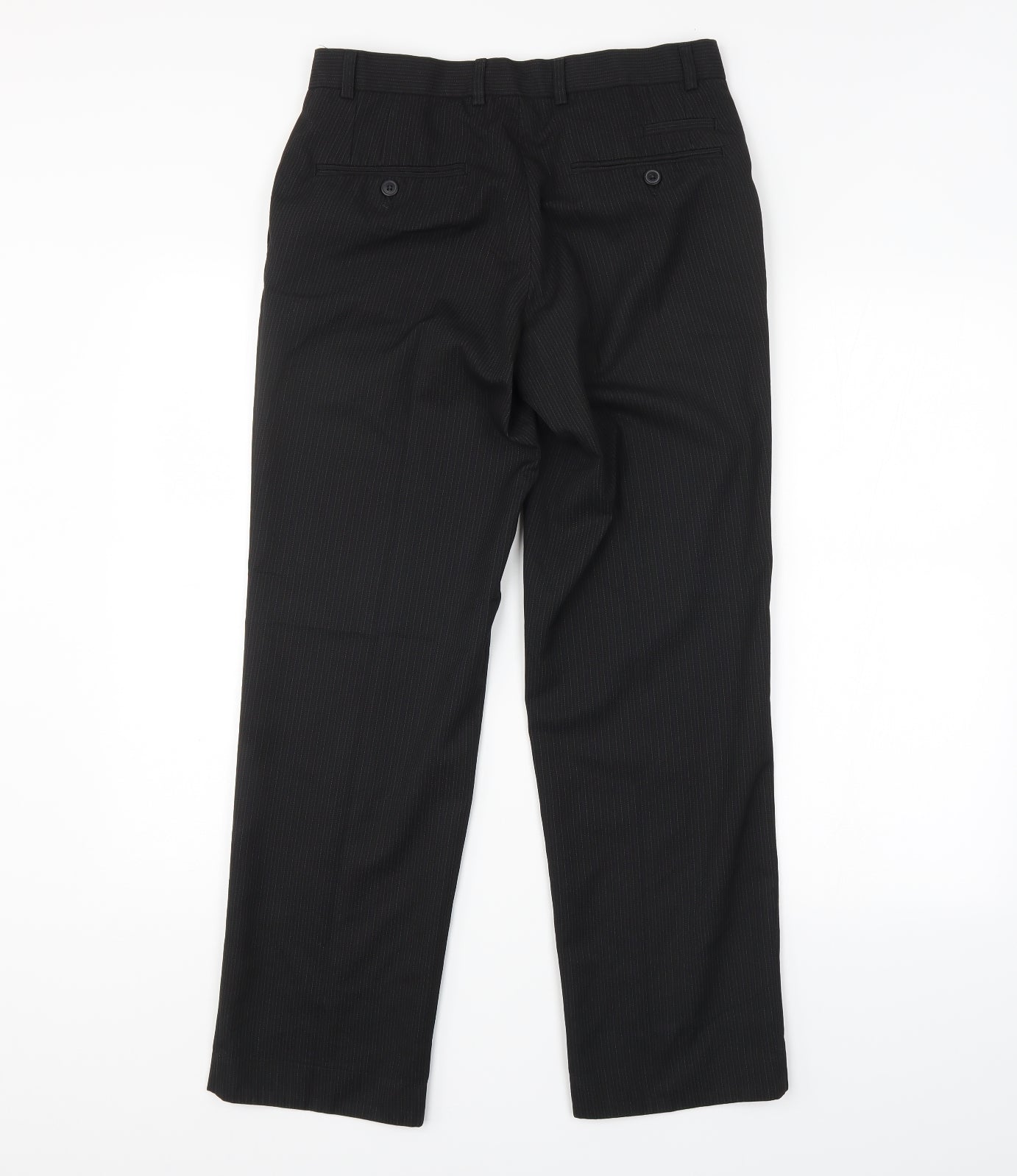 NEXT Womens Black Striped  Trousers  Size 30 in L28 in
