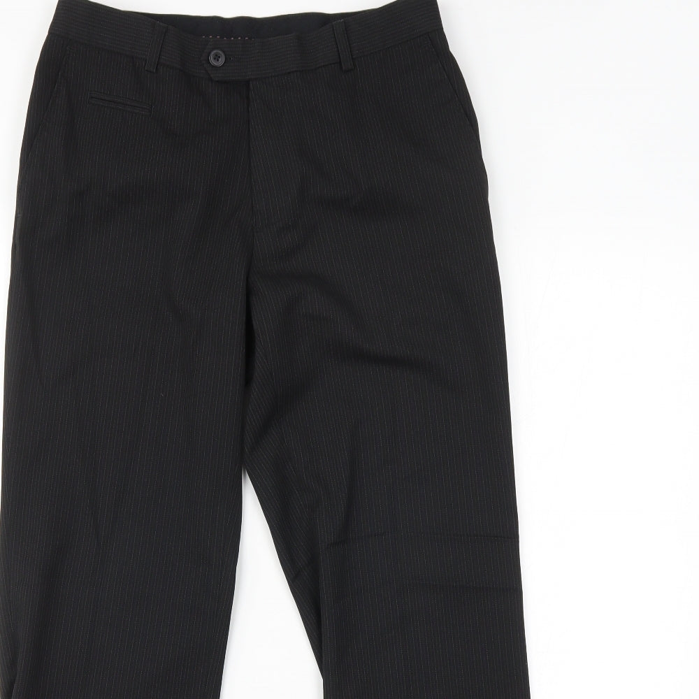 NEXT Womens Black Striped  Trousers  Size 30 in L28 in