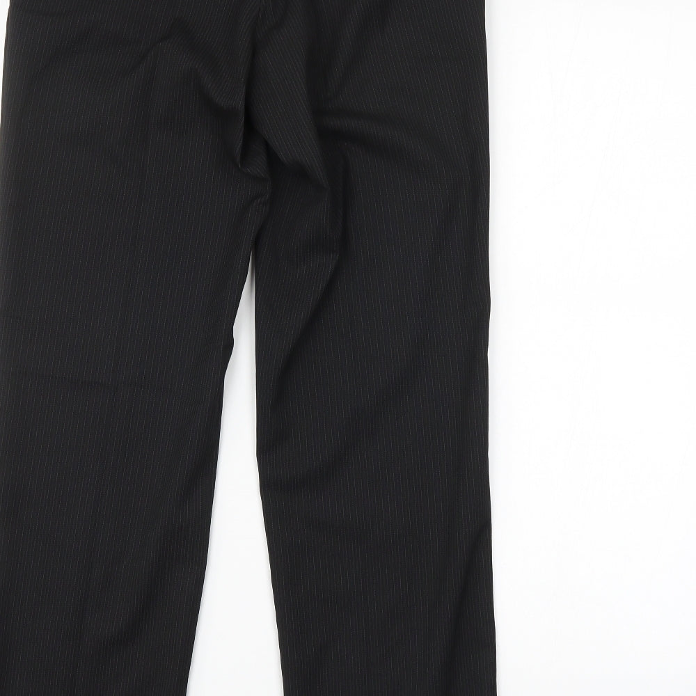 NEXT Womens Black Striped  Trousers  Size 30 in L28 in