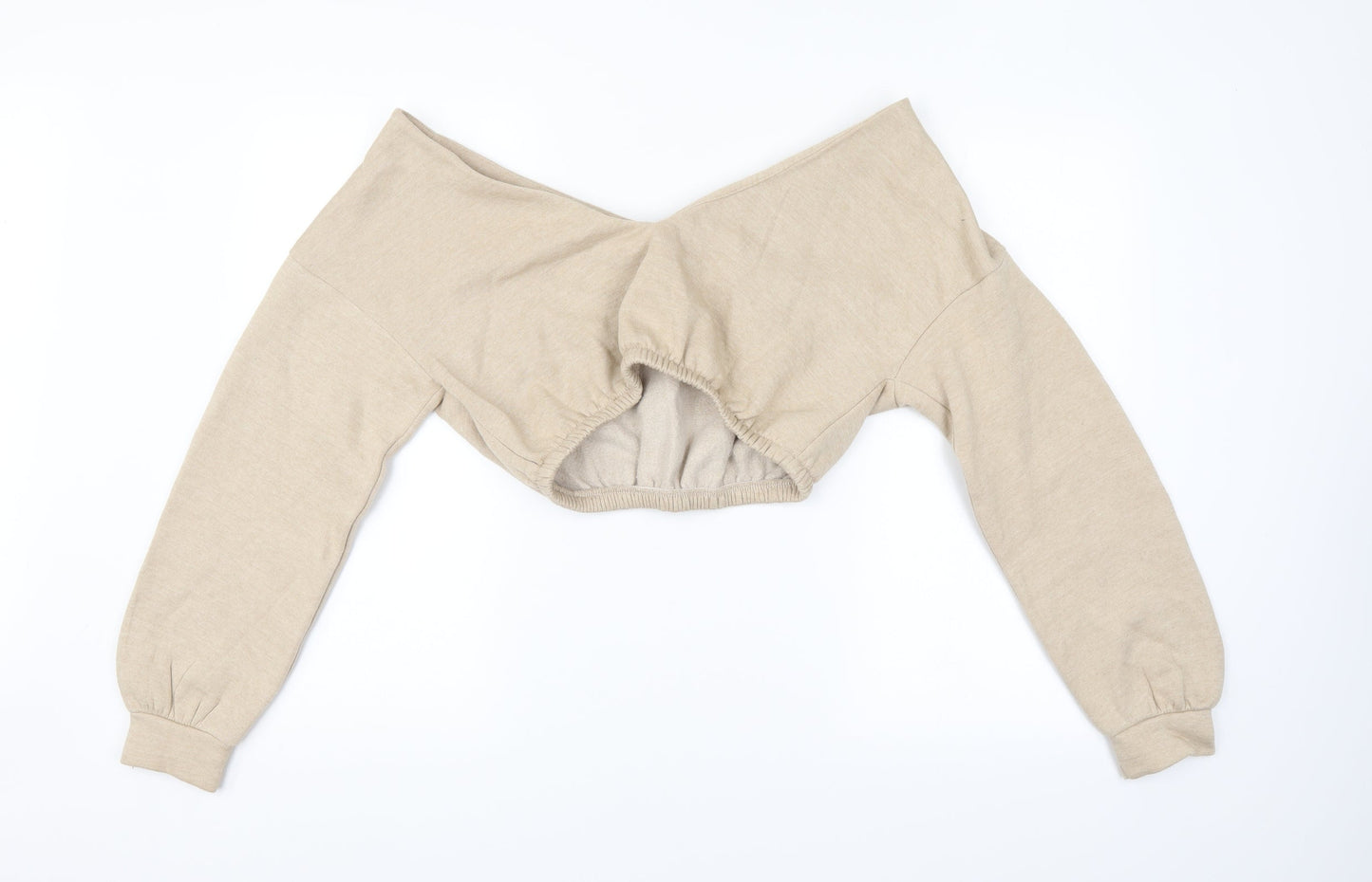 PRETTYLITTLETHING Womens Beige   Pullover Sweatshirt Size S