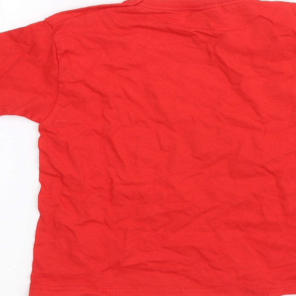 Fruit of the Loom Boys Red   Basic T-Shirt Size 3-4 Years
