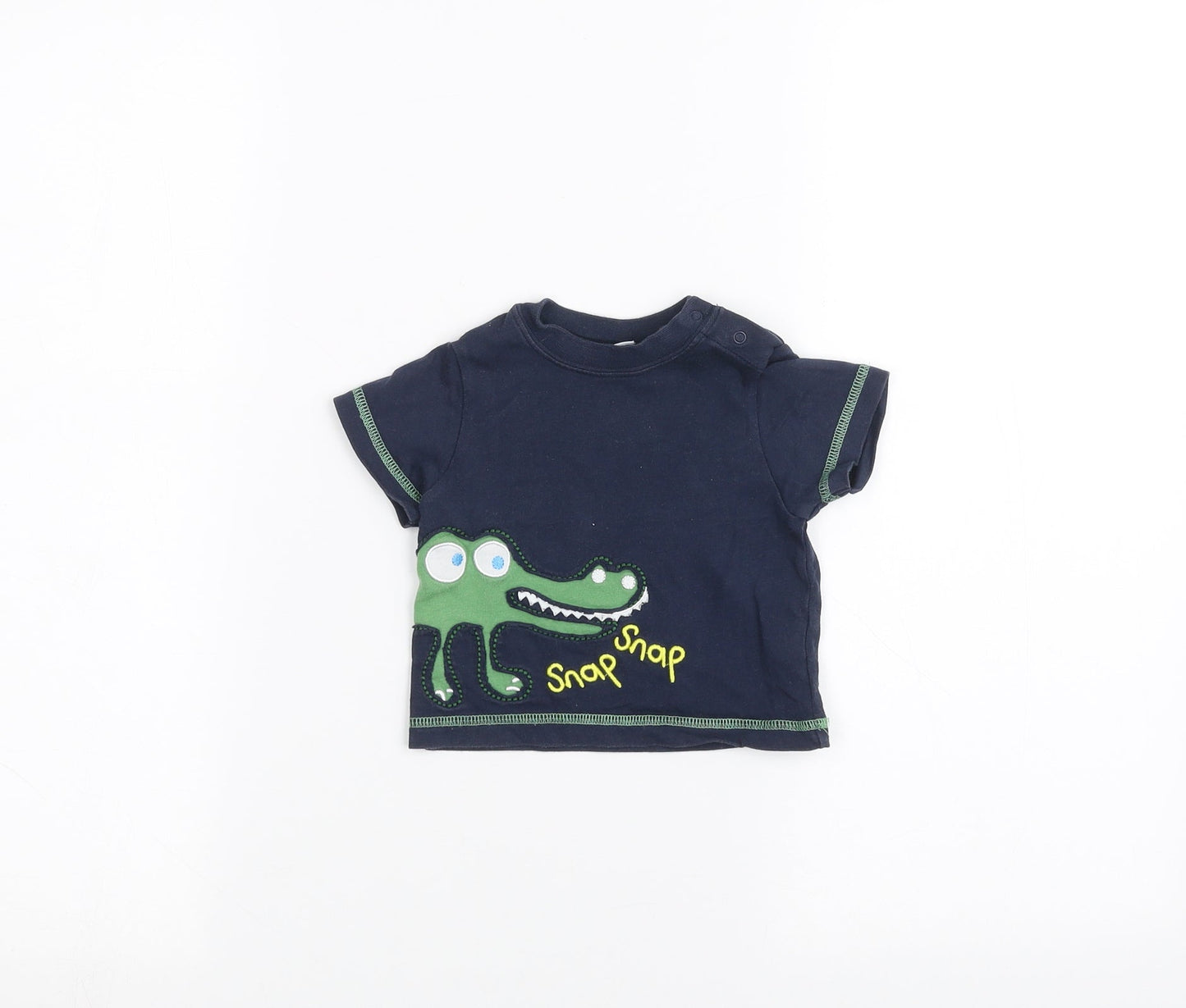 Babble Boom Baby Blue   Basic T-Shirt Size 0-3 Months