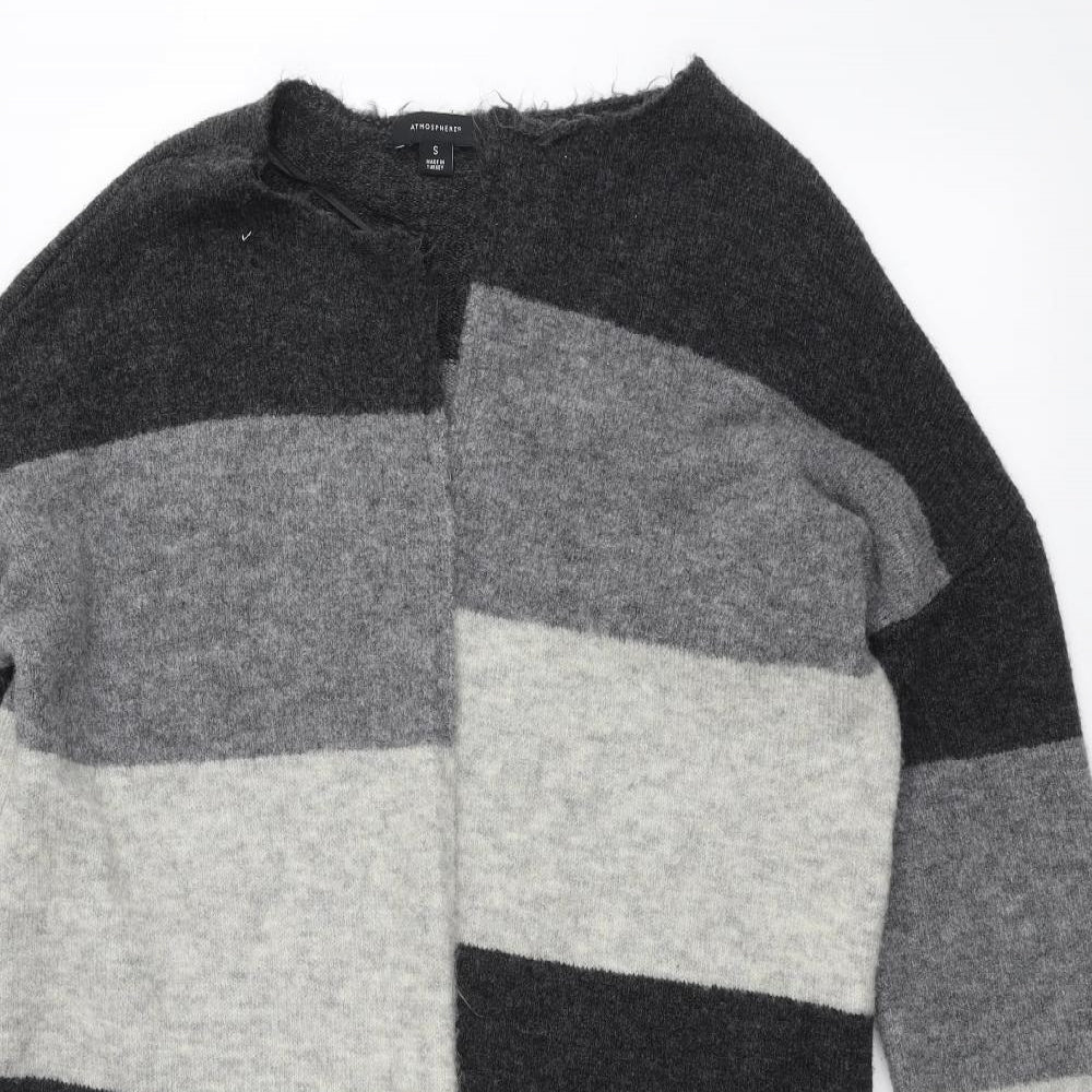 Atmosphere Womens Grey Striped  Jacket Coatigan Size S