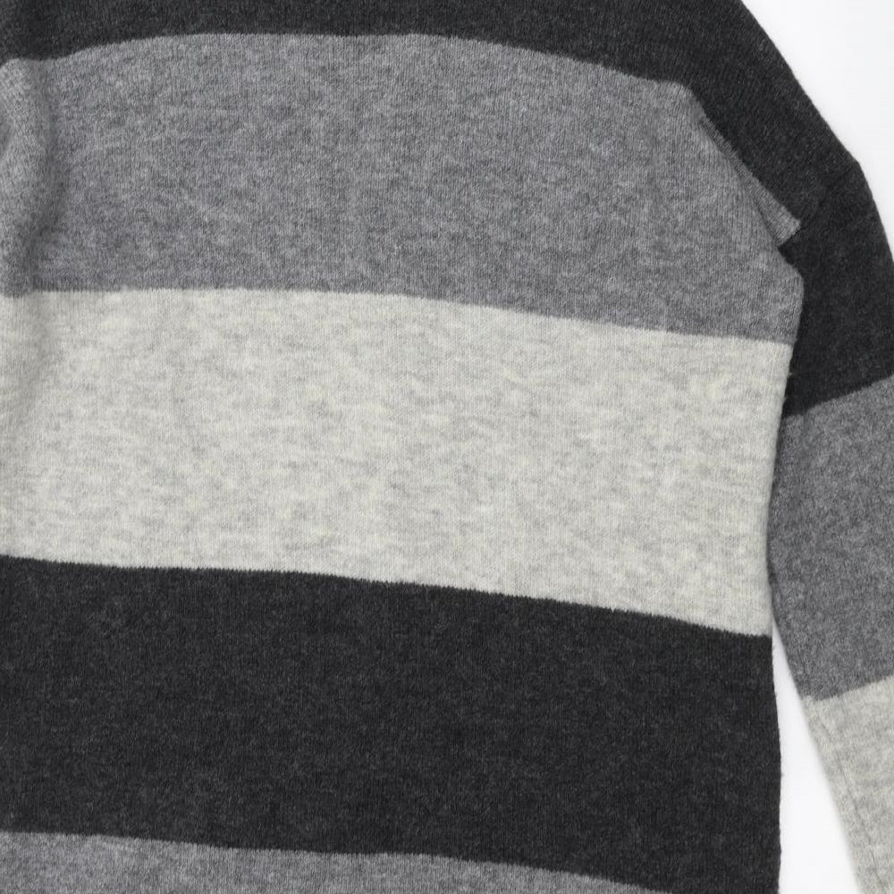 Atmosphere Womens Grey Striped  Jacket Coatigan Size S