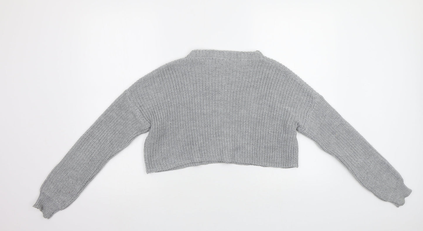 Missguided Womens Grey   Pullover Jumper Size M