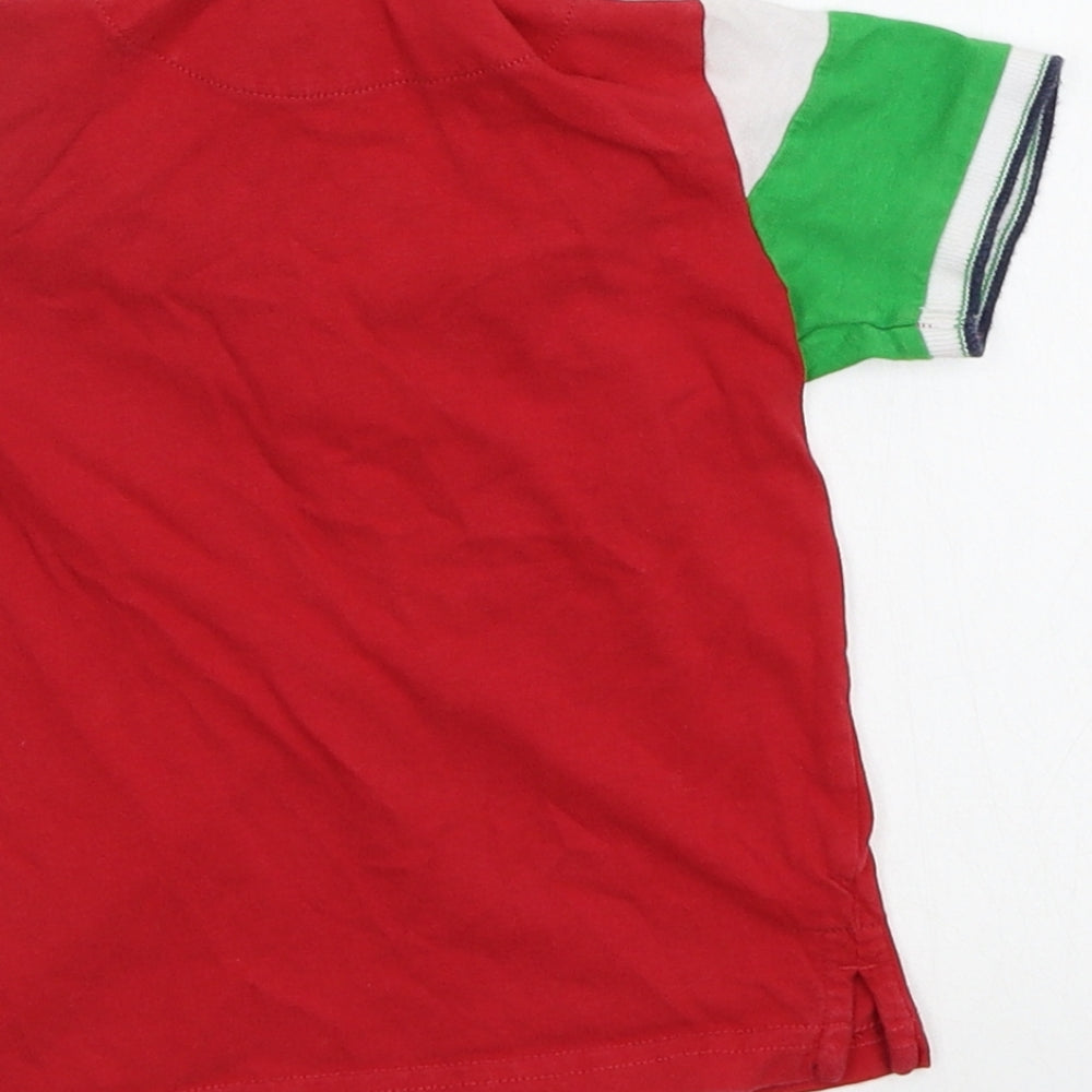 George Boys Red   Basic Polo Size 2 Years  - Wales