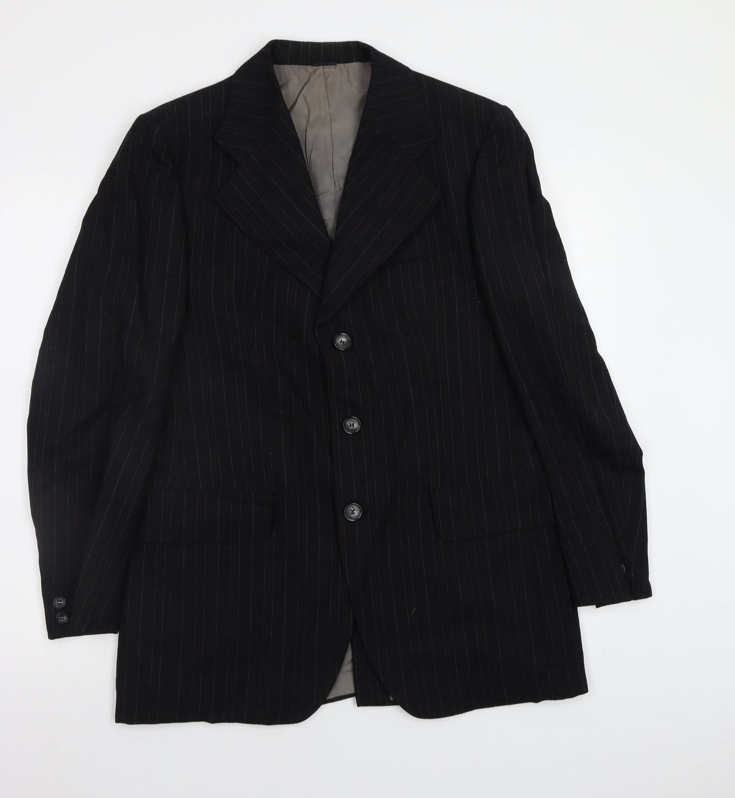 FRAME Mens Black Striped  Jacket Blazer Size 42