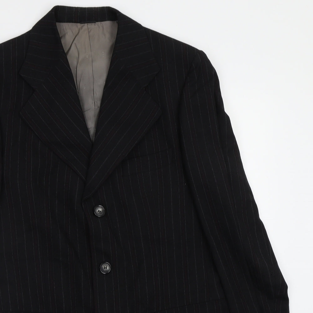 FRAME Mens Black Striped  Jacket Blazer Size 42