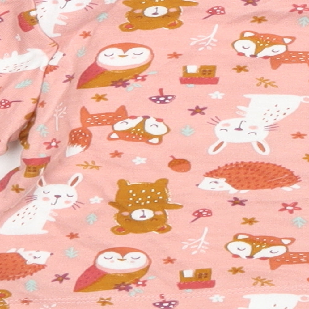 Nutmeg Girls Multicoloured Animal Print  Basic T-Shirt Size 3-6 Months