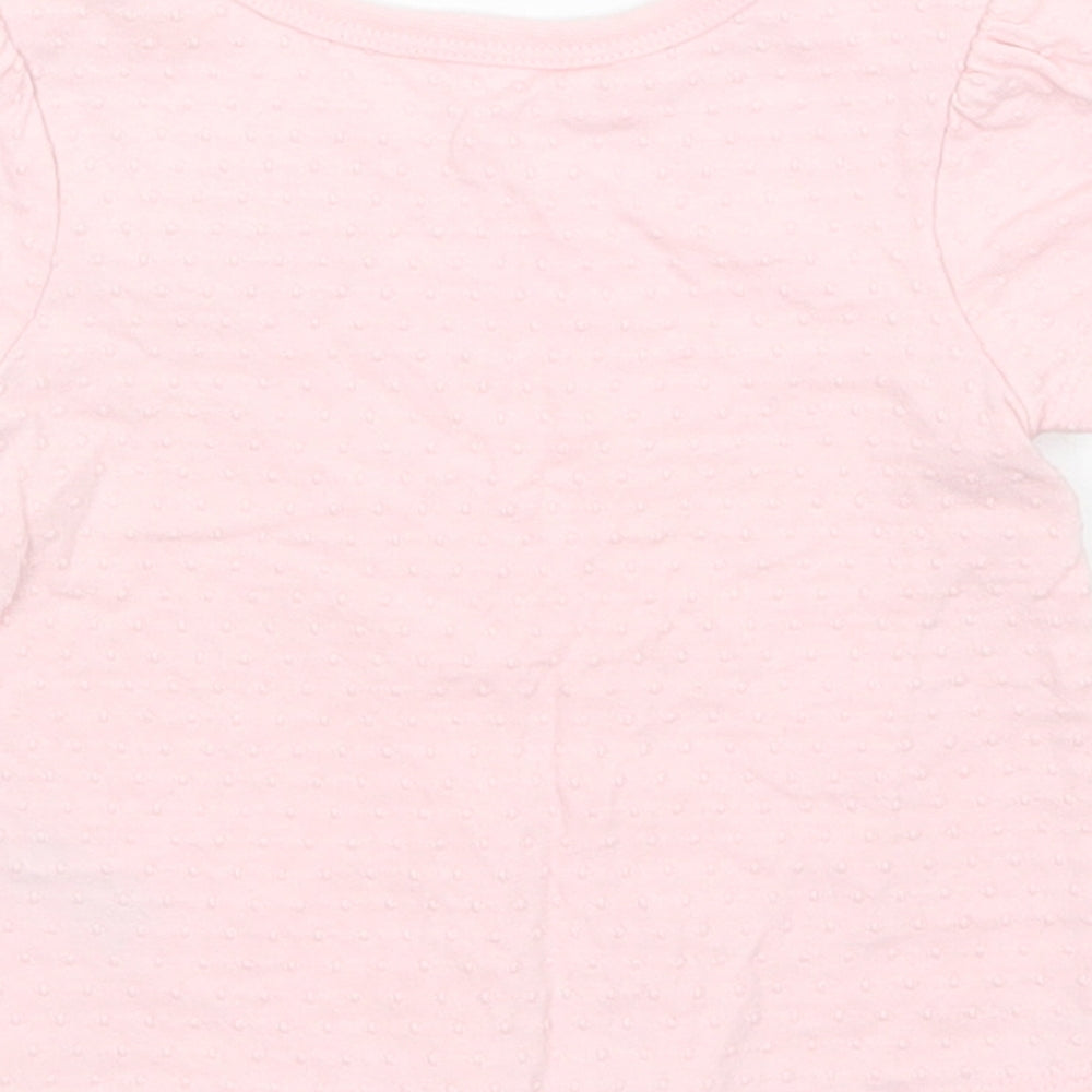 Nutmeg Girls Pink   Basic T-Shirt Size 0-3 Months